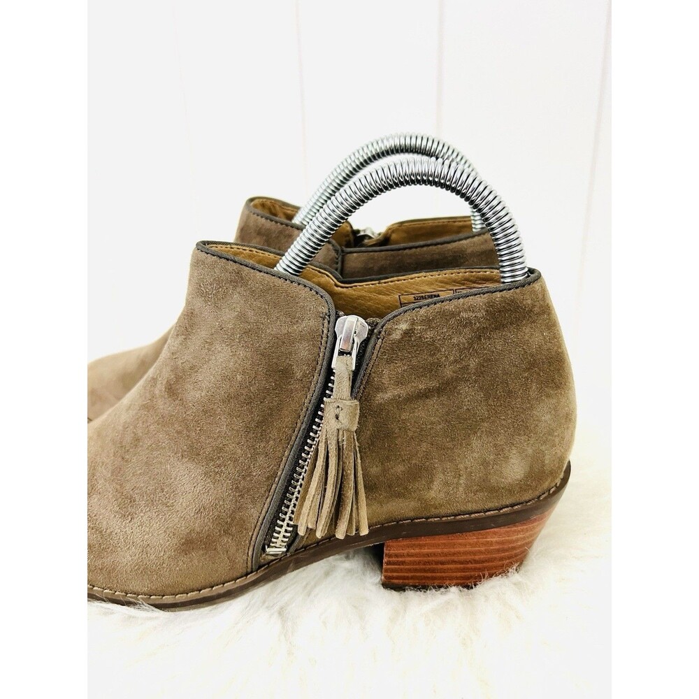 Vionic Serena Orthotic Brown Suede Tassel Boho Western Ankle Boots Booties 7.5 - Picture 3 of 8